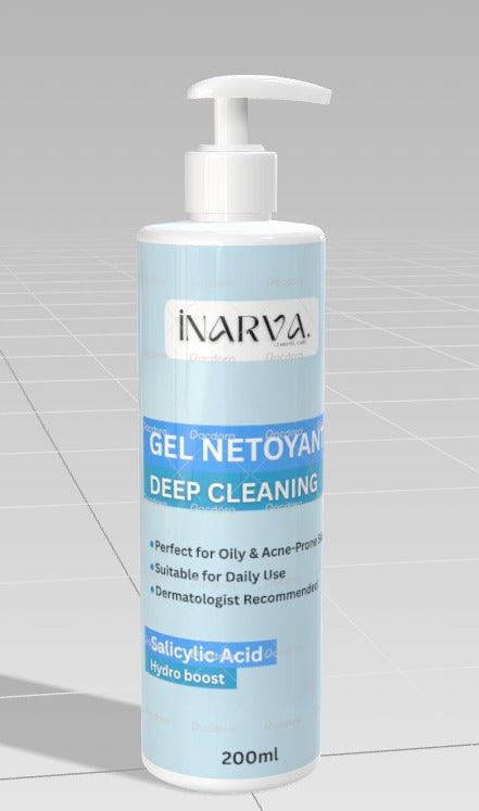 Gel Nettoyant Visage – INARVA Deep Cleaning (200ml)